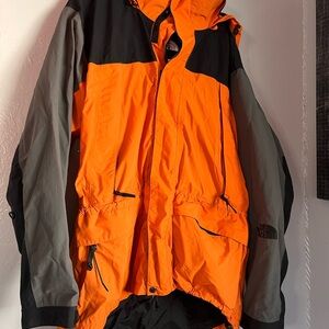 The North Face Men's Orange and Black Jacket